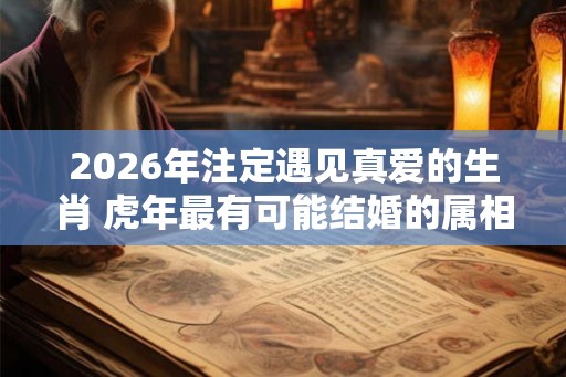 2026年注定遇见真爱的生肖 虎年最有可能结婚的属相排名