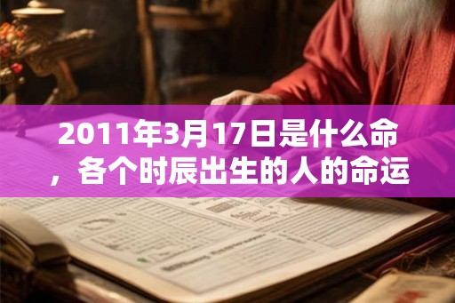 2011年3月17日是什么命,各个时辰出生的人的命运 2011年3月17日是什么命,各个时辰出生的人的命运