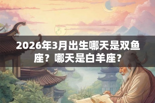 2026年3月出生哪天是双鱼座？哪天是白羊座？