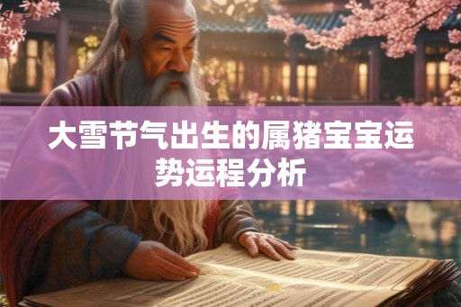 大雪节气出生的属猪宝宝运势运程分析 大雪节气出生的属猪宝宝运势运程分析