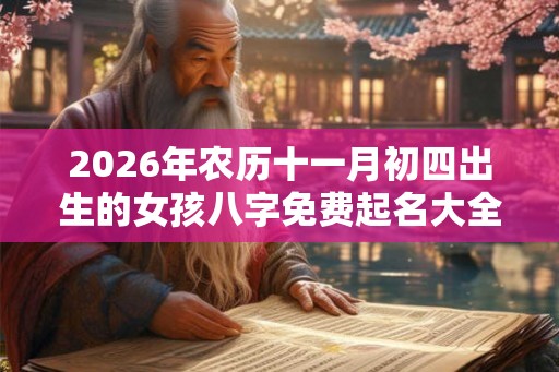 2026年农历十一月初四出生的女孩八字免费起名大全! 2026年农历十一月初四出生的女孩八字免费起名大全!