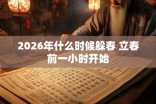 2026年什么时候躲春 立春前一小时开始
