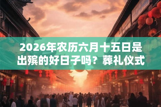 2026年农历六月十五日是出殡的好日子吗？葬礼仪式有哪些不同的方式？