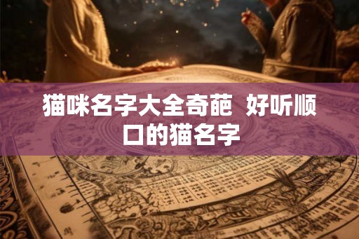 猫咪名字大全奇葩  好听顺口的猫名字