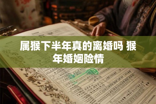 属猴下半年真的离婚吗 猴年婚姻险情