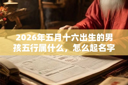 2026年五月十六出生的男孩五行属什么，怎么起名字