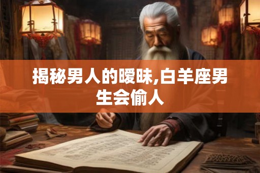 揭秘男人的暧昧,白羊座男生会偷人