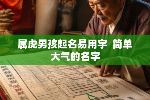 属虎男孩起名易用字  简单大气的名字