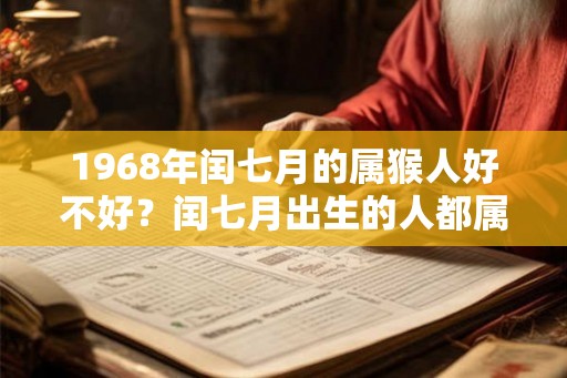 1968年闰七月的属猴人好不好？闰七月出生的人都属什么？