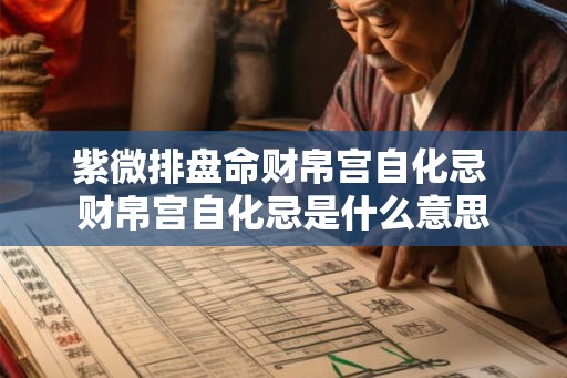紫微排盘命财帛宫自化忌 财帛宫自化忌是什么意思
