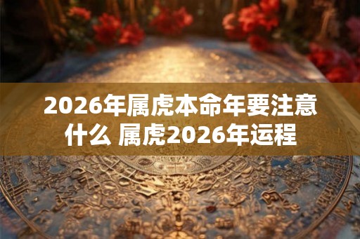 2026年属虎本命年要注意什么 属虎2026年运程