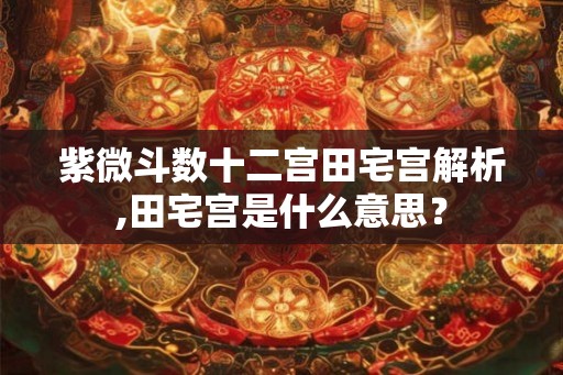 紫微斗数十二宫田宅宫解析,田宅宫是什么意思？