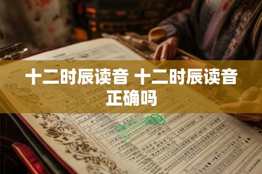 十二时辰读音 十二时辰读音正确吗