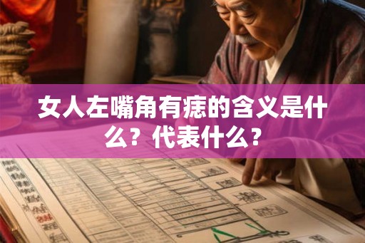 女人左嘴角有痣的含义是什么？代表什么？
