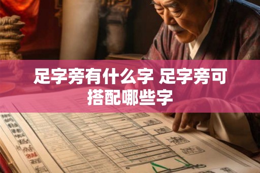 足字旁有什么字 足字旁可搭配哪些字