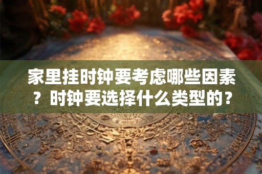 家里挂时钟要考虑哪些因素？时钟要选择什么类型的？