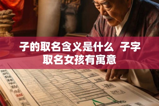 子的取名含义是什么  子字取名女孩有寓意