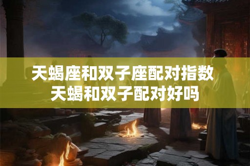 天蝎座和双子座配对指数 天蝎和双子配对好吗