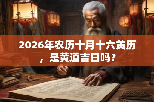 2026年农历十月十六黄历,是黄道吉日吗? 2026年农历十月十六黄历,是黄道吉日吗?