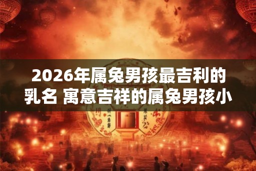 2026年属兔男孩最吉利的乳名 寓意吉祥的属兔男孩小名 2026年属兔男孩最吉利的乳名 寓意吉祥的属兔男孩小名