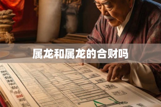 属龙和属龙的合财吗 属龙和属龙的合财吗