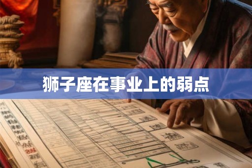 狮子座在事业上的弱点