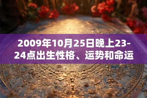 2009年10月25日晚上23-24点出生性格、运势和命运