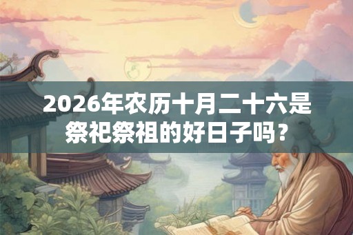 2026年农历十月二十六是祭祀祭祖的好日子吗？
