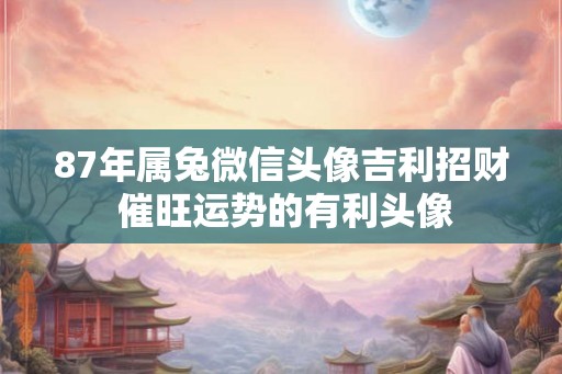 87年属兔微信头像吉利招财 催旺运势的有利头像
