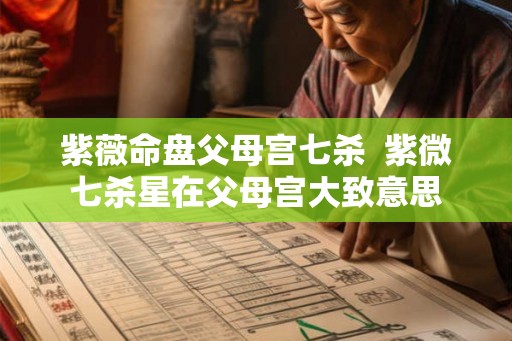 紫薇命盘父母宫七杀  紫微七杀星在父母宫大致意思