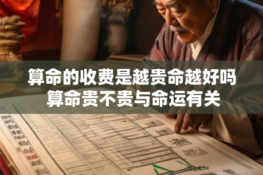 算命的收费是越贵命越好吗 算命贵不贵与命运有关