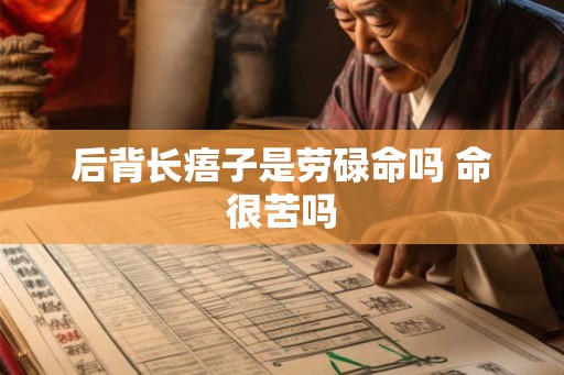 后背长痦子是劳碌命吗 命很苦吗