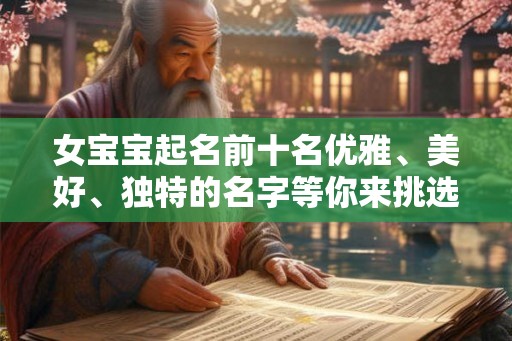 女宝宝起名前十名优雅、美好、独特的名字等你来挑选