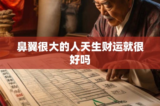 鼻翼很大的人天生财运就很好吗