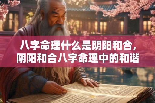 八字命理什么是阴阳和合,阴阳和合八字命理中的和谐之道