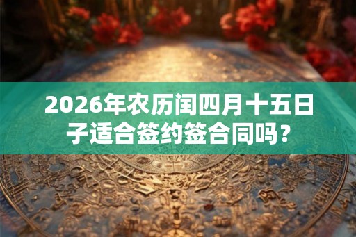 2026年农历闰四月十五日子适合签约签合同吗？