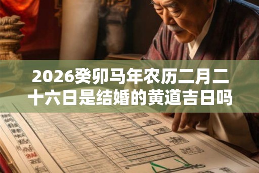 2026癸卯马年农历二月二十六日是结婚的黄道吉日吗？