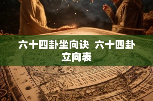 六十四卦坐向诀  六十四卦立向表