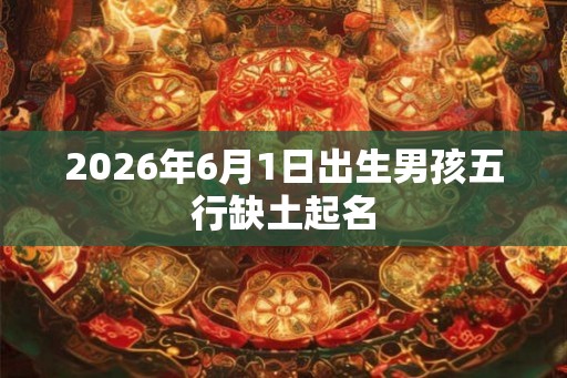 2026年6月1日出生男孩五行缺土起名