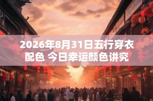 2026年8月31日五行穿衣配色 今日幸运颜色讲究