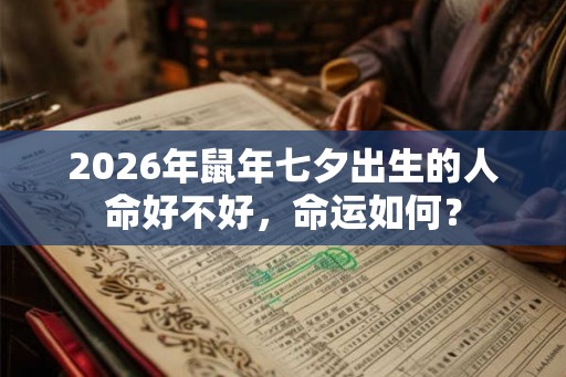2026年鼠年七夕出生的人命好不好，命运如何？