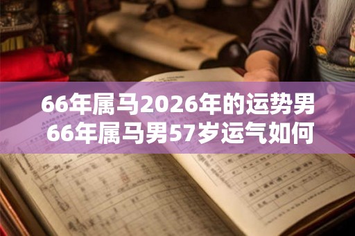66年属马2026年的运势男 66年属马男57岁运气如何