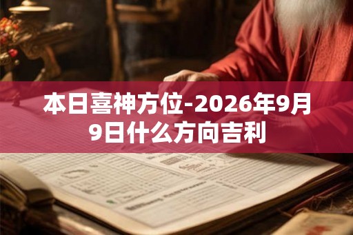 本日喜神方位-2026年9月9日什么方向吉利