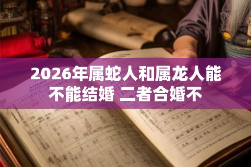 2026年属蛇人和属龙人能不能结婚 二者合婚不