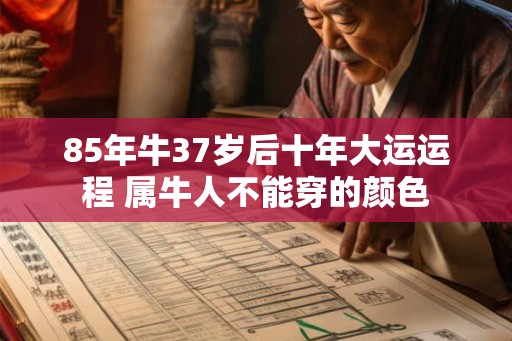 85年牛37岁后十年大运运程 属牛人不能穿的颜色 85年牛37岁后十年大运运程 属牛人不能穿的颜色