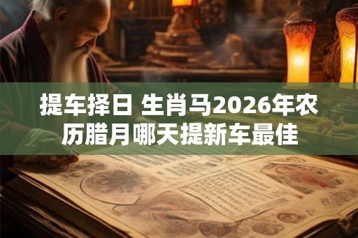 提车择日 生肖马2026年农历腊月哪天提新车最佳