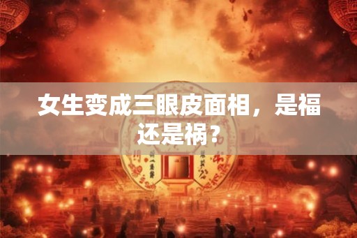 女生变成三眼皮面相,是福还是祸? 女生变成三眼皮面相,是福还是祸?