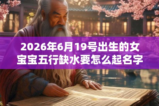 2026年6月19号出生的女宝宝五行缺水要怎么起名字