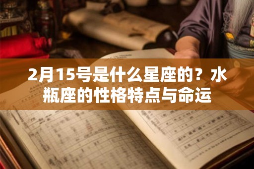 2月15号是什么星座的？水瓶座的性格特点与命运