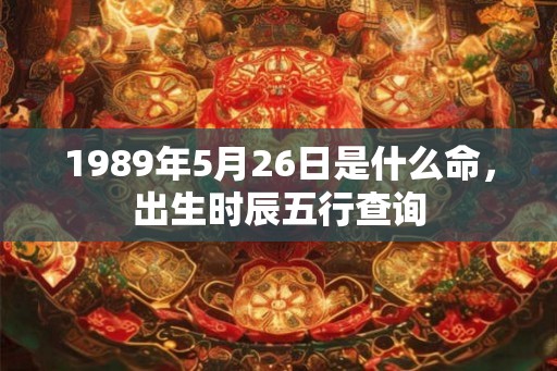 1989年5月26日是什么命，出生时辰五行查询